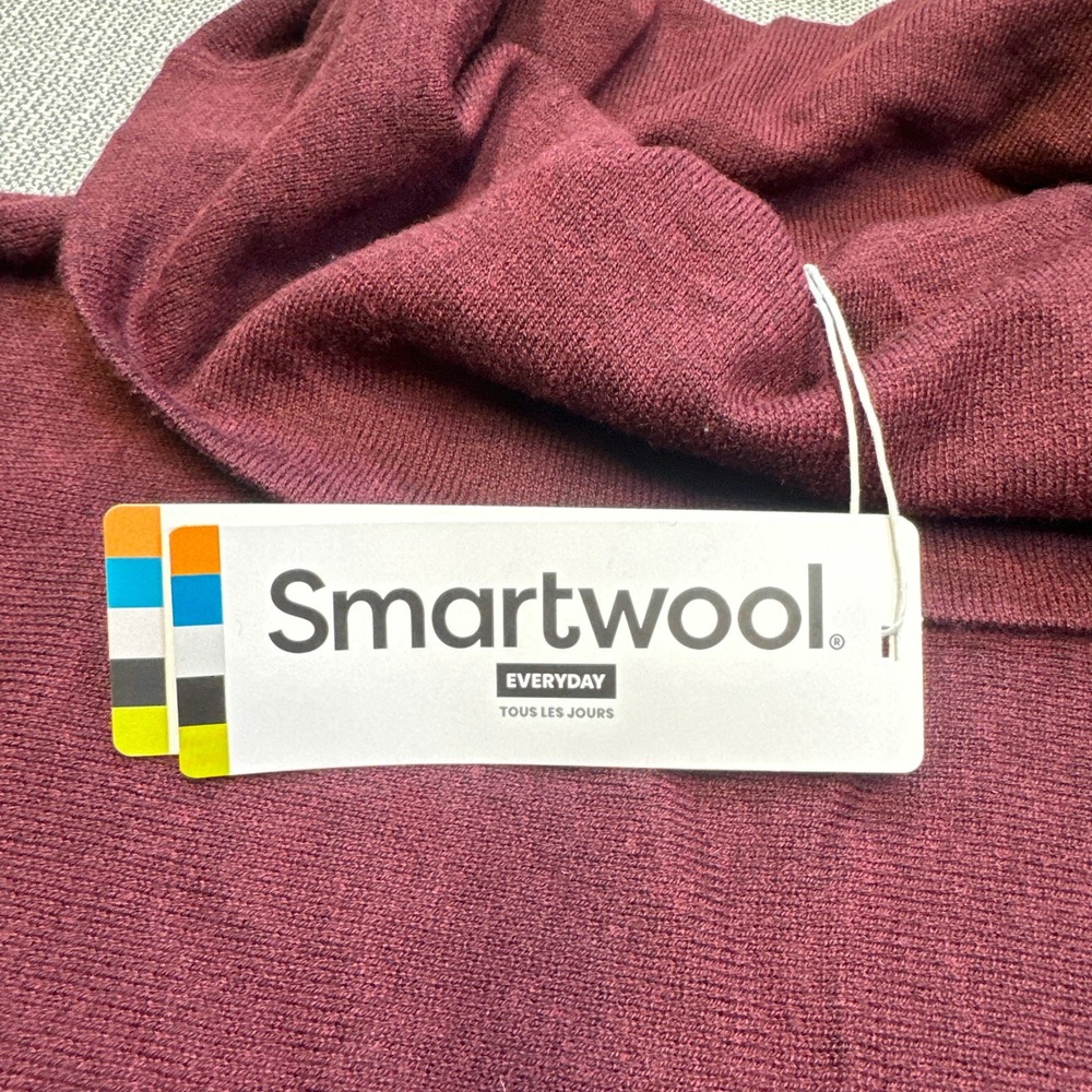 New Smartwool Edgewood Poncho Sweater Womens Small Black Cherry Cowl Neck - Picture 3 of 10